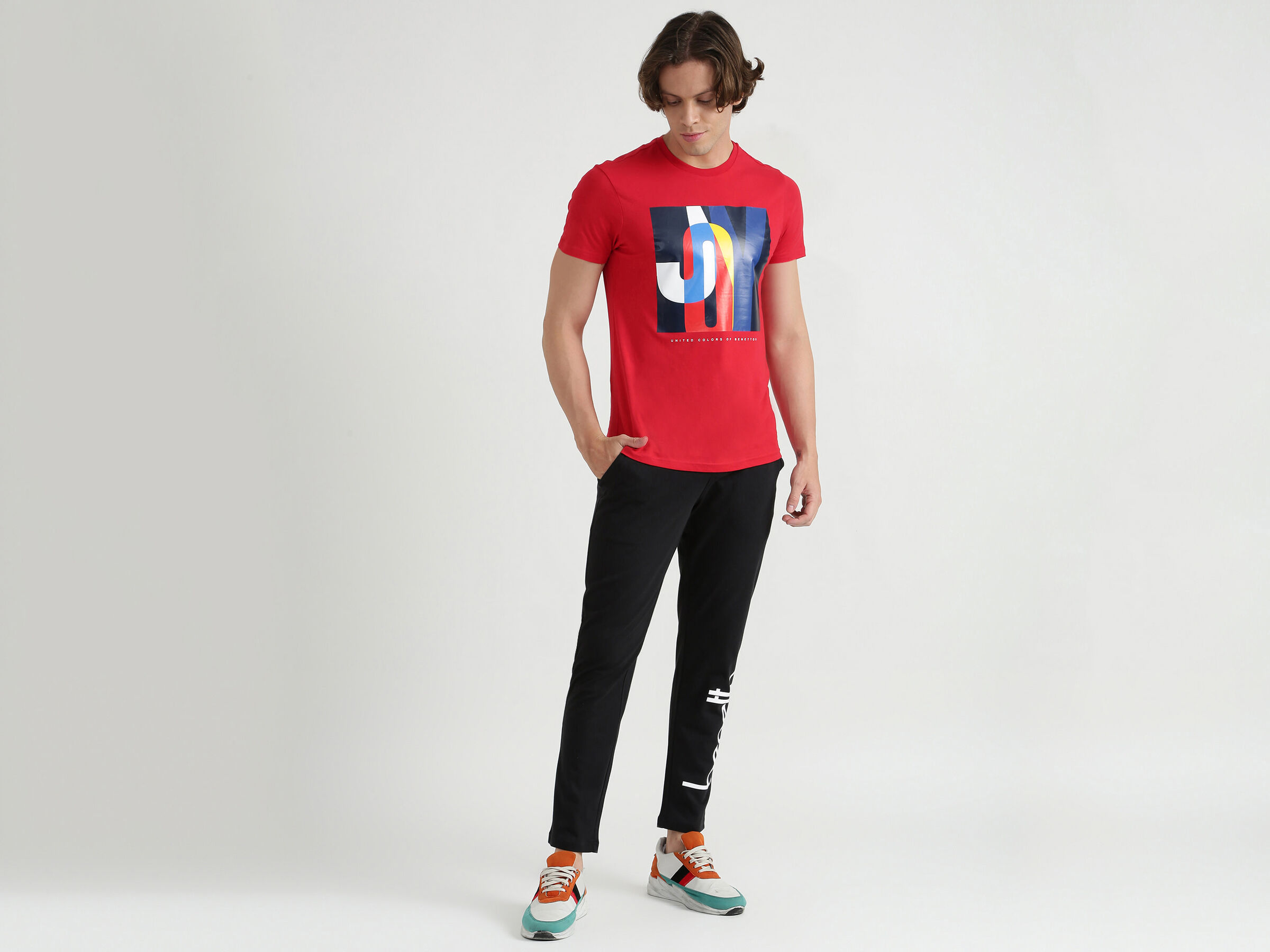 Slim Fit Printed Track Pants image number 4